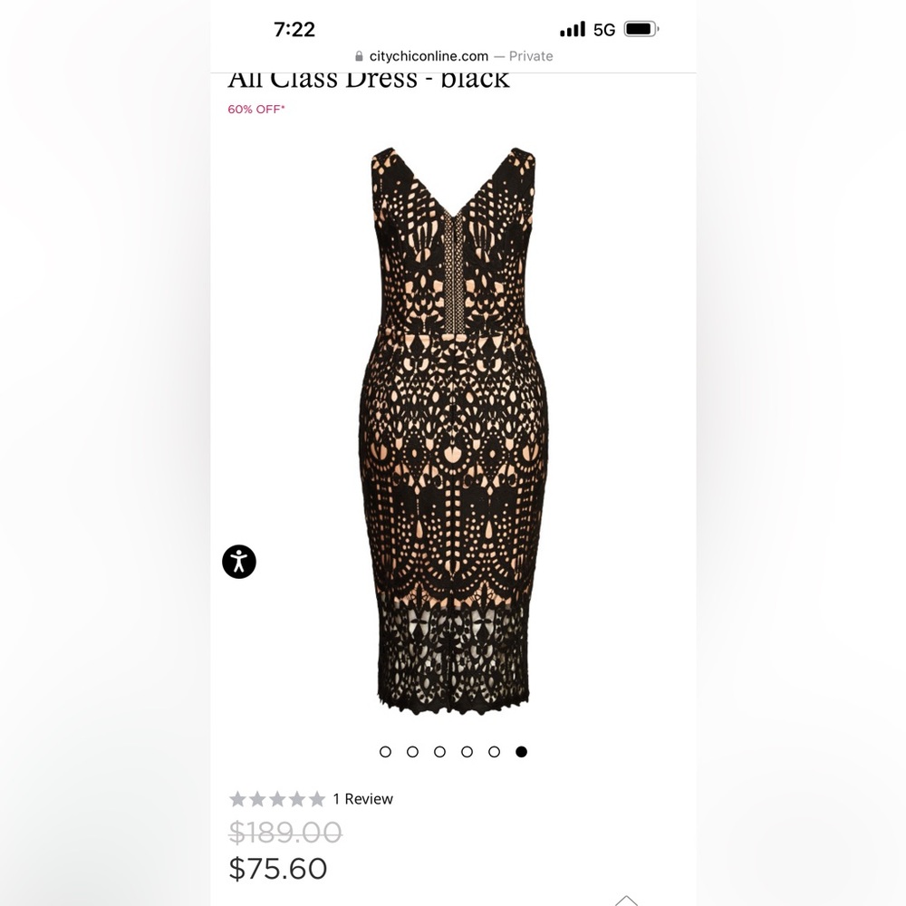 Black City Chic cocktail dress